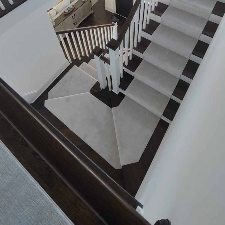 White Carpet runner on Steps and Hall